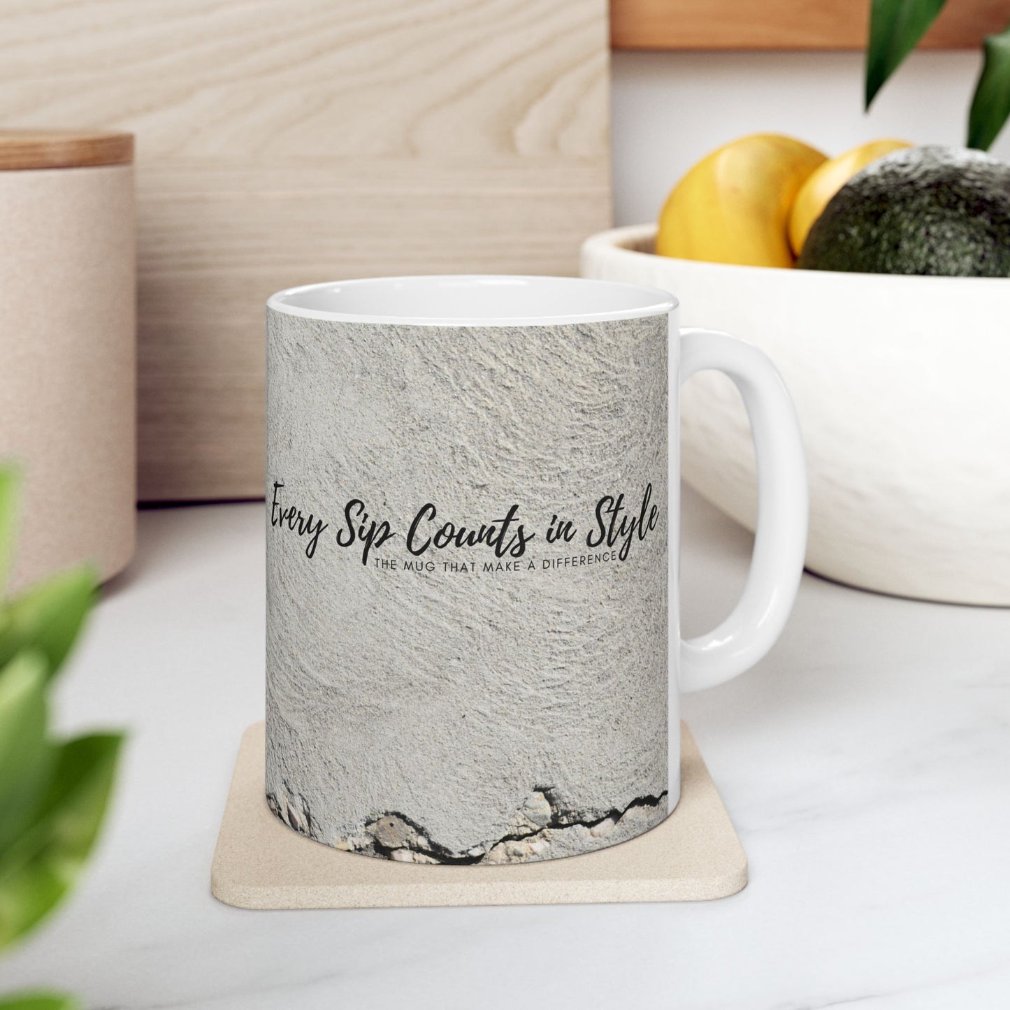 Ceramic Mug (11oz, 15oz)_ N2 Series CM11, 15OZ PT2WW002_ Limited Edition Ceramic Masterpiece by WesternWaves: