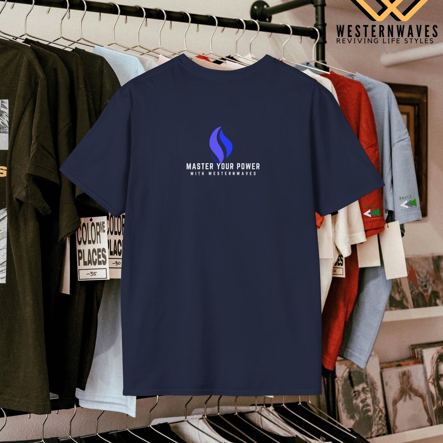 Unisex Softstyle T-Shirt_ N3+ Series USSTS FT2WW005_ Limited Edition Redefines & Relaxation by WesternWaves: