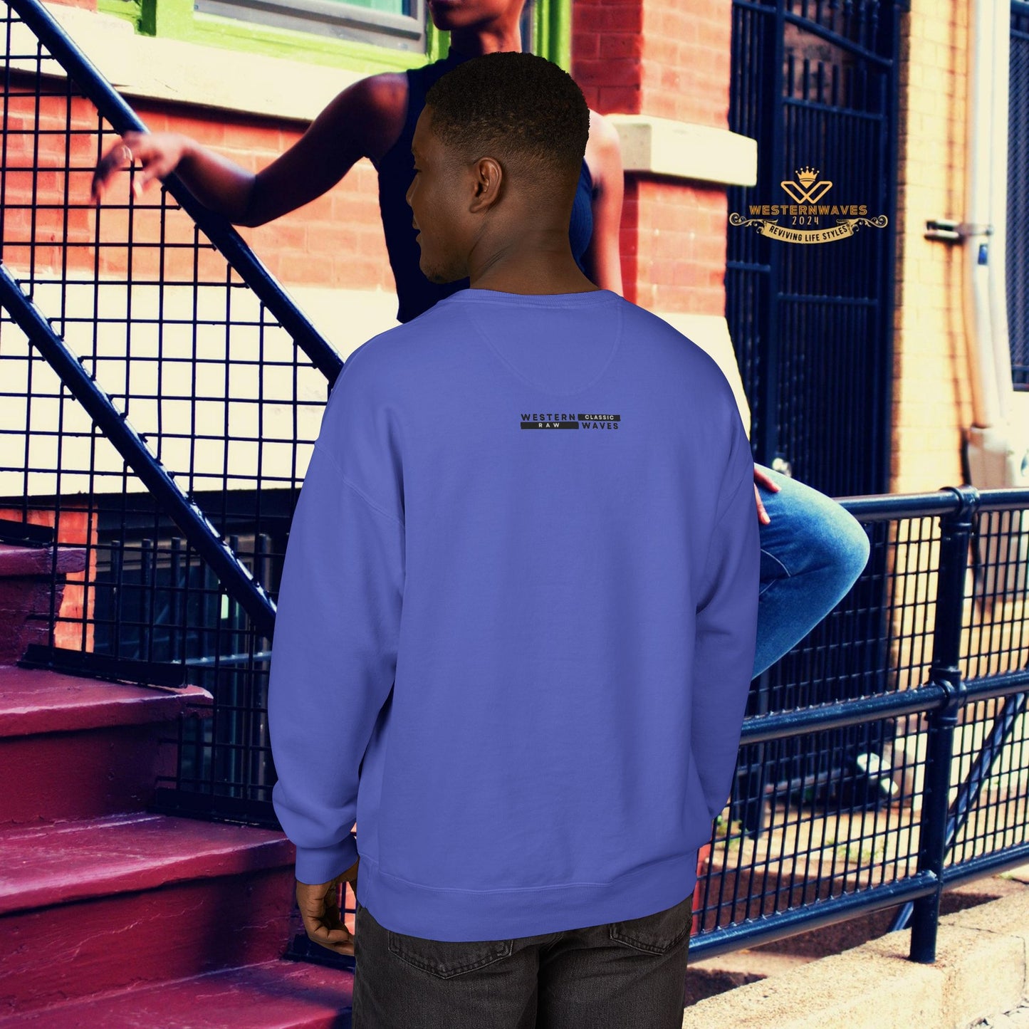 Unisex ComfortWash® Garment Dyed Crewneck Sweatshirt_ N7* Series USCGDCNSS PT2WW001_ Limited Edition Comfort & Retro Flair by WesternWaves: