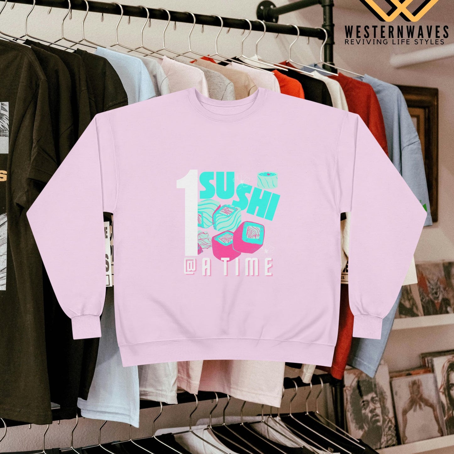 Unisex EcoSmart® Crewneck Sweatshirt_ N3+ Series USESCNSS PT2WW002_ Limited Edition Perfect Blend of Comfort, Style, & Sustainability by WesternWaves: