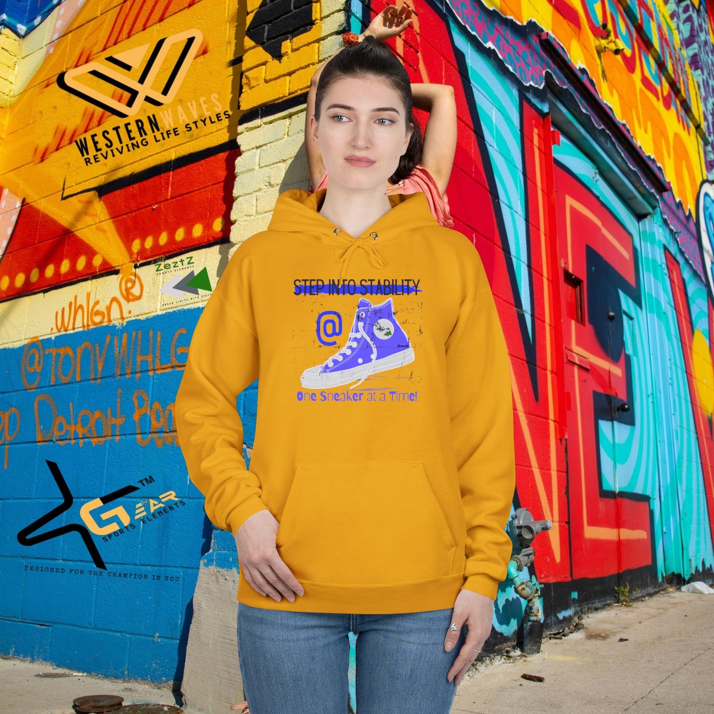 Unisex EcoSmart® Pullover Hoodie Sweatshirt_ N2+ Series USESPOHSS PT2WW001_ LImited Edition Quality Garment by WesternWaves: