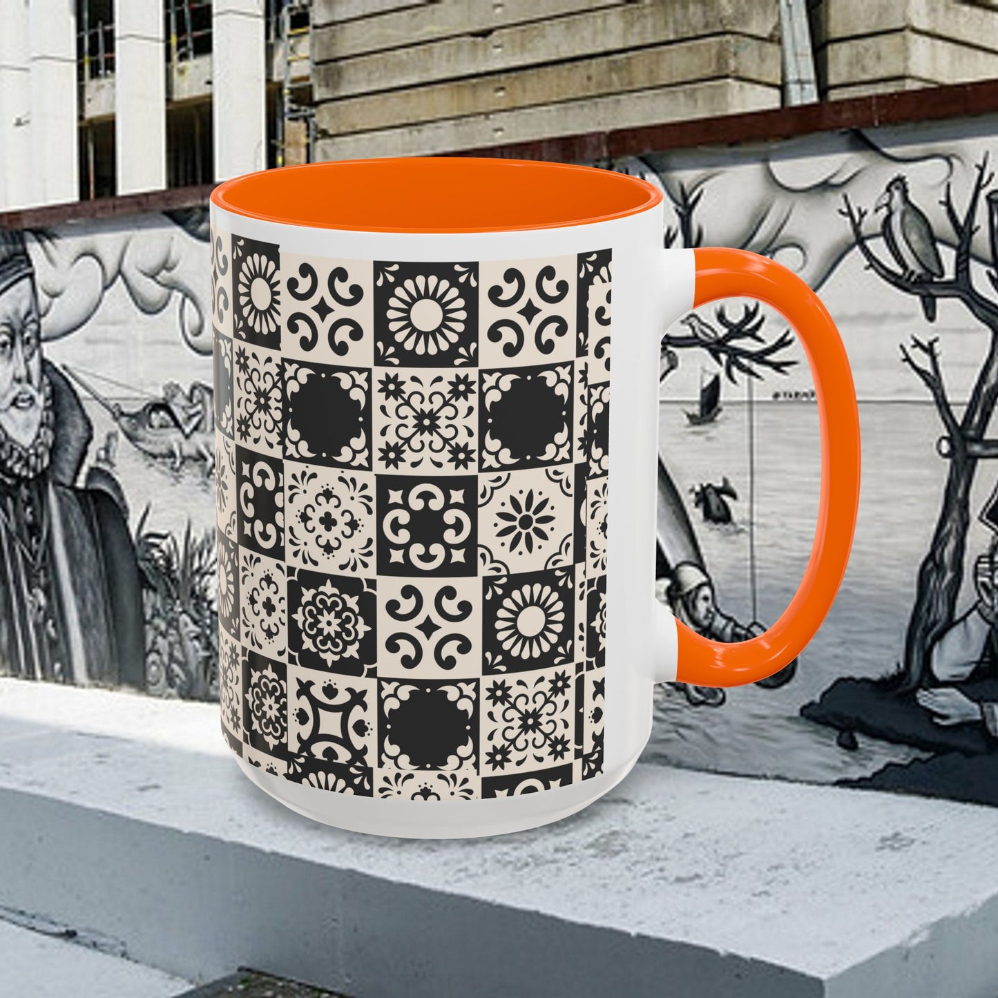 Accent Coffee Mug (11, 15oz)_ N+ Series ACMUG PT2WW004_ Limited Edition Mug by WesternWaves