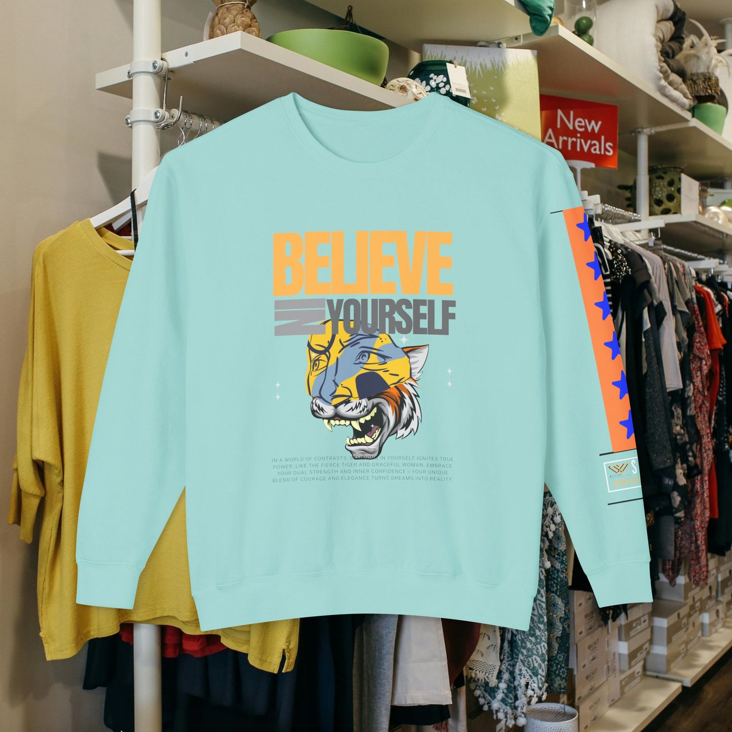 Unisex Lightweight Crewneck Sweatshirt_ N2+ Series ULWCSS PT2WW007_Limited Edition Unparalleled Quality by WesternWaves: