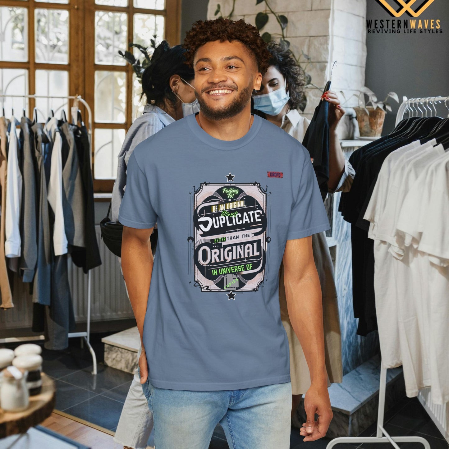 unisex garment-dyed t-shirt_ 09 July 2025_ Limited Edition Everyday Casual Wear by WesternWaves: