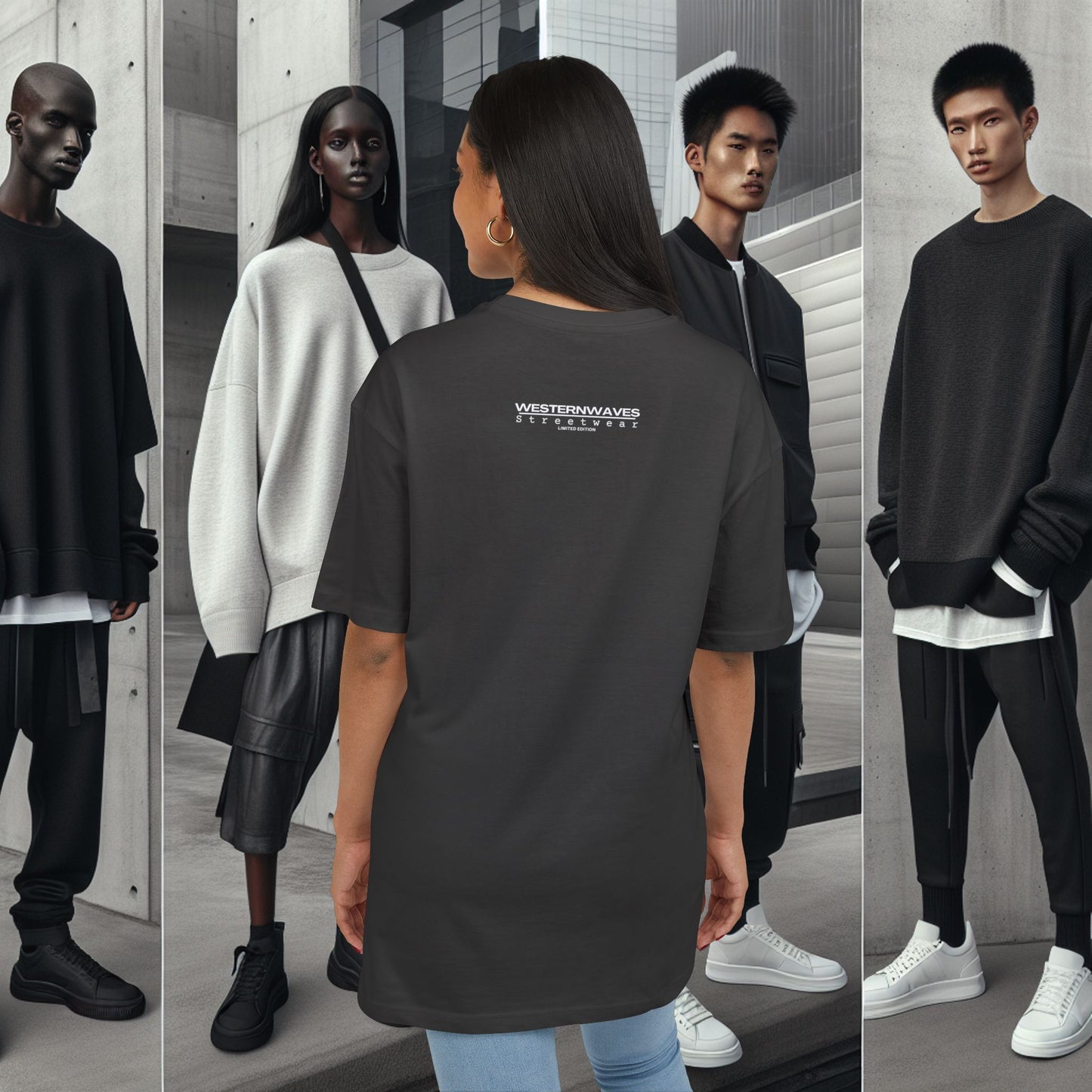 Unisex Heavy Oversize Tee_ N8+ Series USHOSTEE_ PT2WW002_ Limited Edition Urban Fashion Tee by WesternWaves: