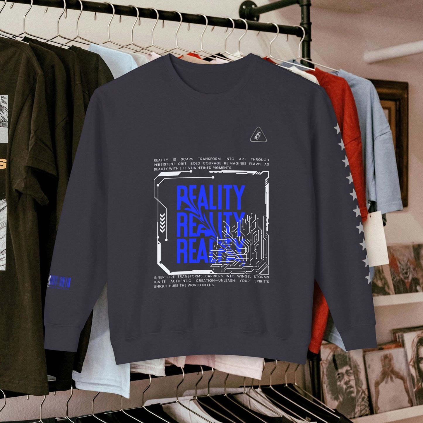 Unisex Lightweight Crewneck Sweatshirt_ N2 Series ULWCSS PT2WW005_Limited Edition Unparalleled Quality by WesternWaves: