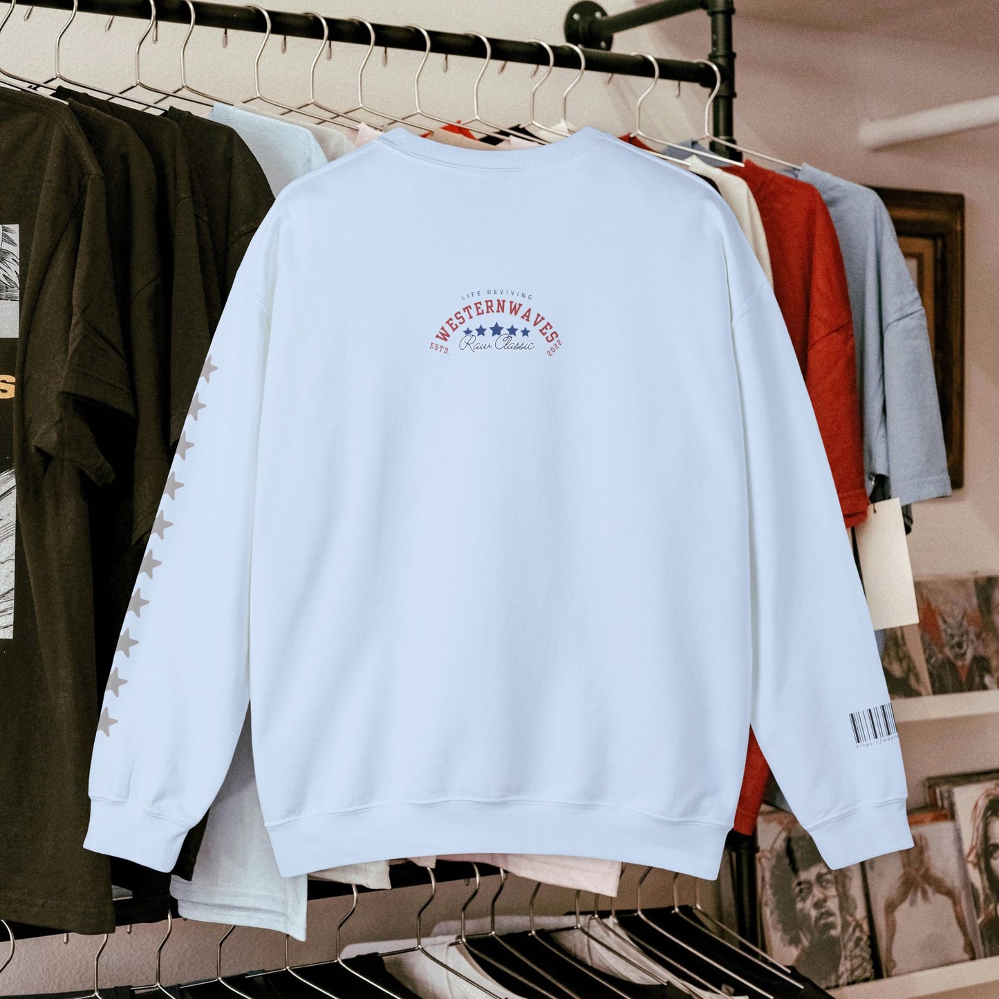 Unisex Heavy Blend™ Crewneck Sweatshirt_ N2+ Series UHBCSS PT2WW003_ Limited Edition Pure Luxury by WesternWaves: