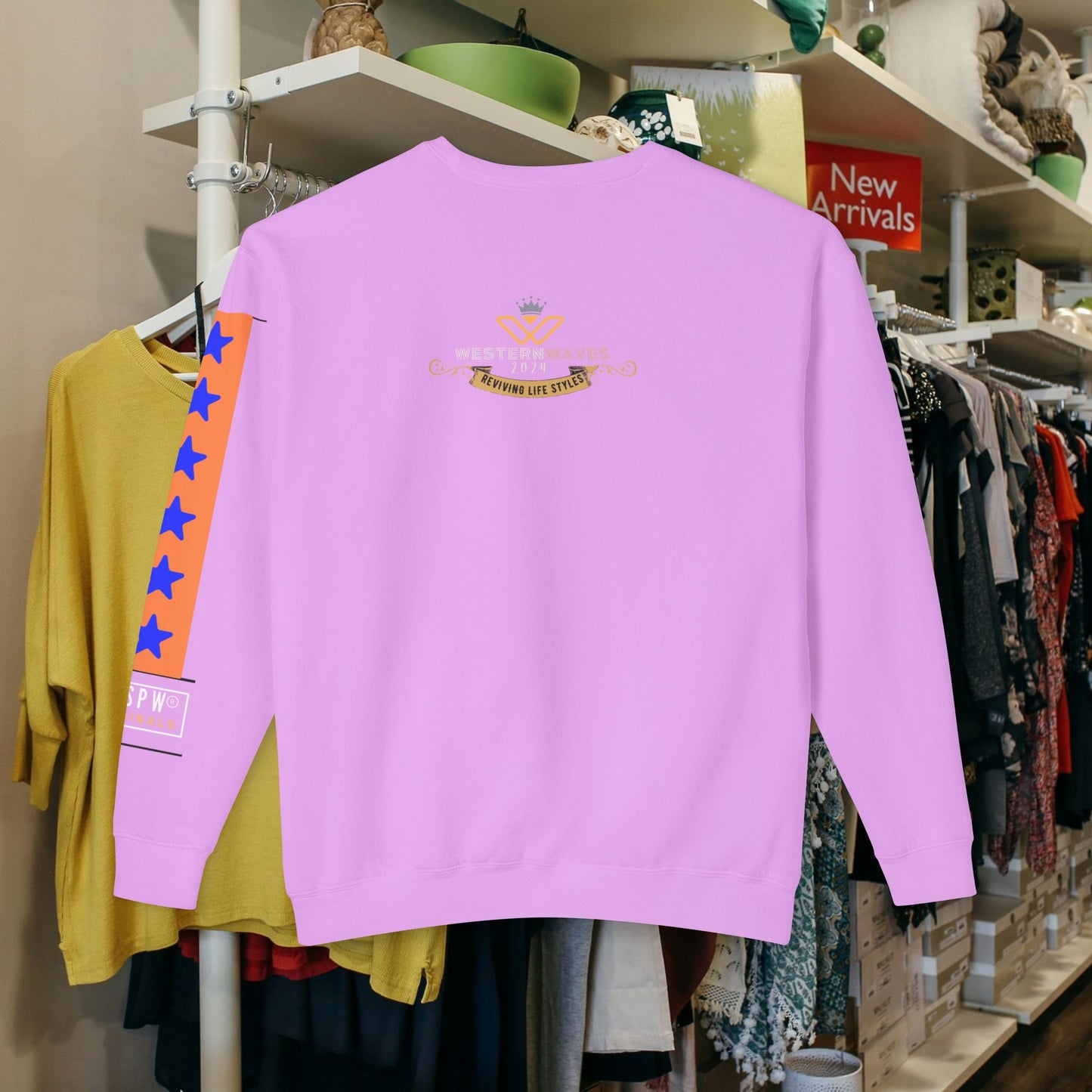 Unisex Lightweight Crewneck Sweatshirt_ N2+ Series ULWCSS PT2WW007_Limited Edition Unparalleled Quality by WesternWaves:
