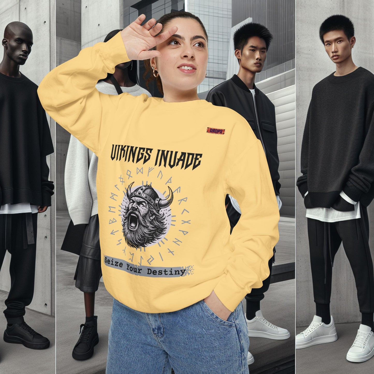 Unisex Garment-dyed Sweatshirt_ Series UWD 063_ Limited Edition Cozy Apparel for Adventurers by WesternWaves: