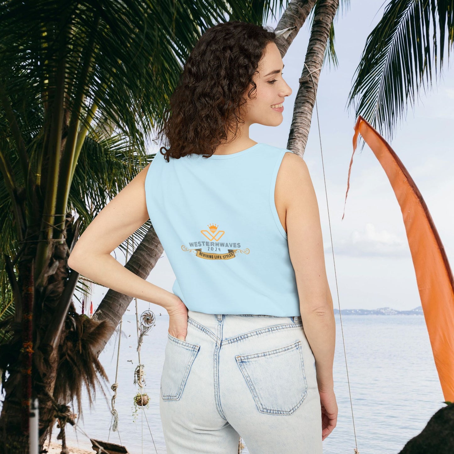 Unisex Garment-Dyed Tank Top_ N2+ Series USGDTT PT2WW015_ Limited Edition Comfort & Style by WesternWaves:
