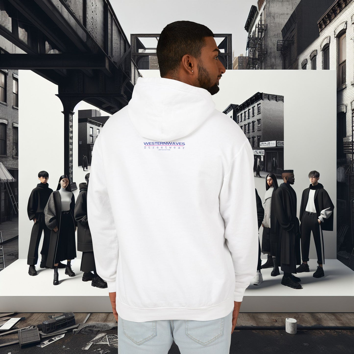 Unisex Lightweight Hooded Sweatshirt_ Series UWD 051_ Limited Edition Raw Streetwear by WesternWaves: