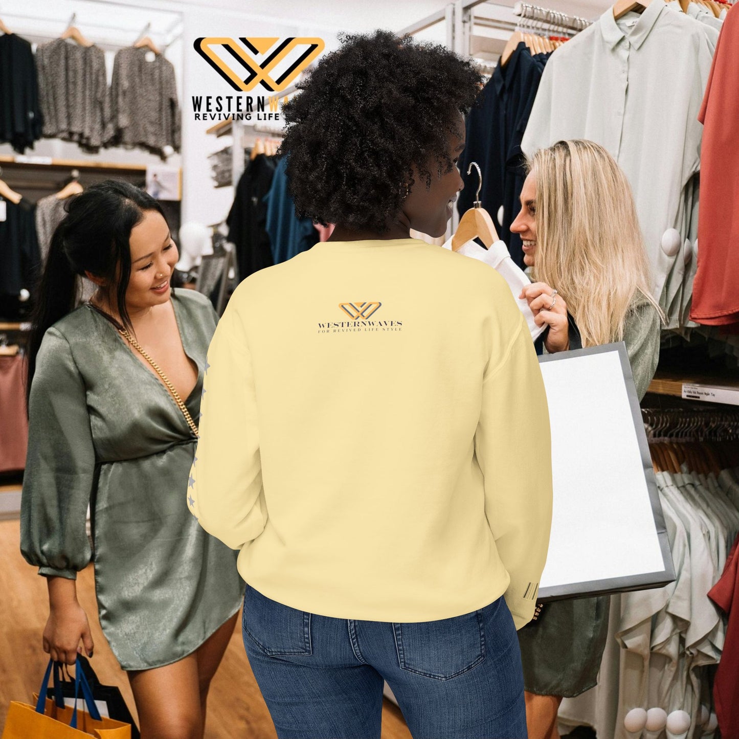 Unisex Lightweight Crewneck Sweatshirt_ N2 Series ULWCSS PT2WW005_Limited Edition Unparalleled Quality by WesternWaves:
