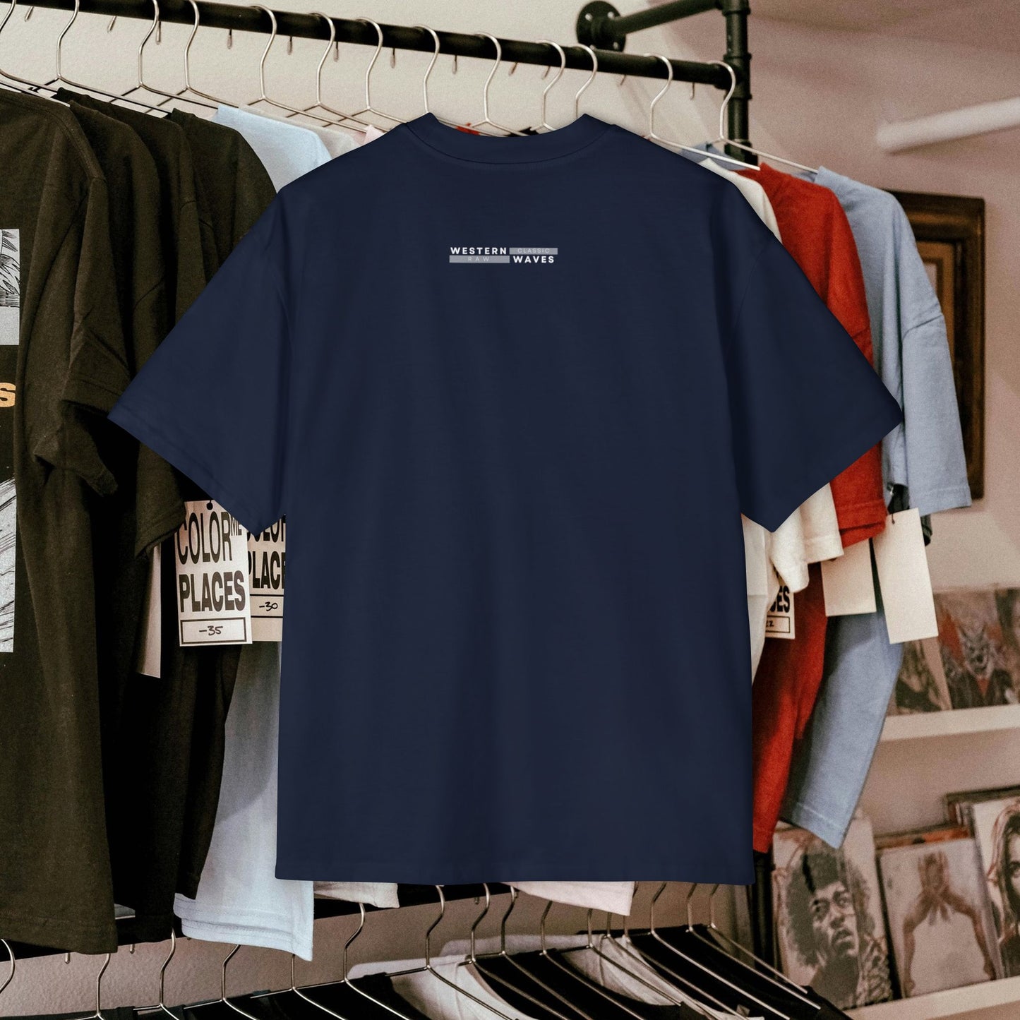 Men's Oversized Graphic Tee_ Series N8+ MENSOSGTEE PT2WW001_ Series SHD 008_ Limited Edition Unique Casual Wear by WesternWaves: