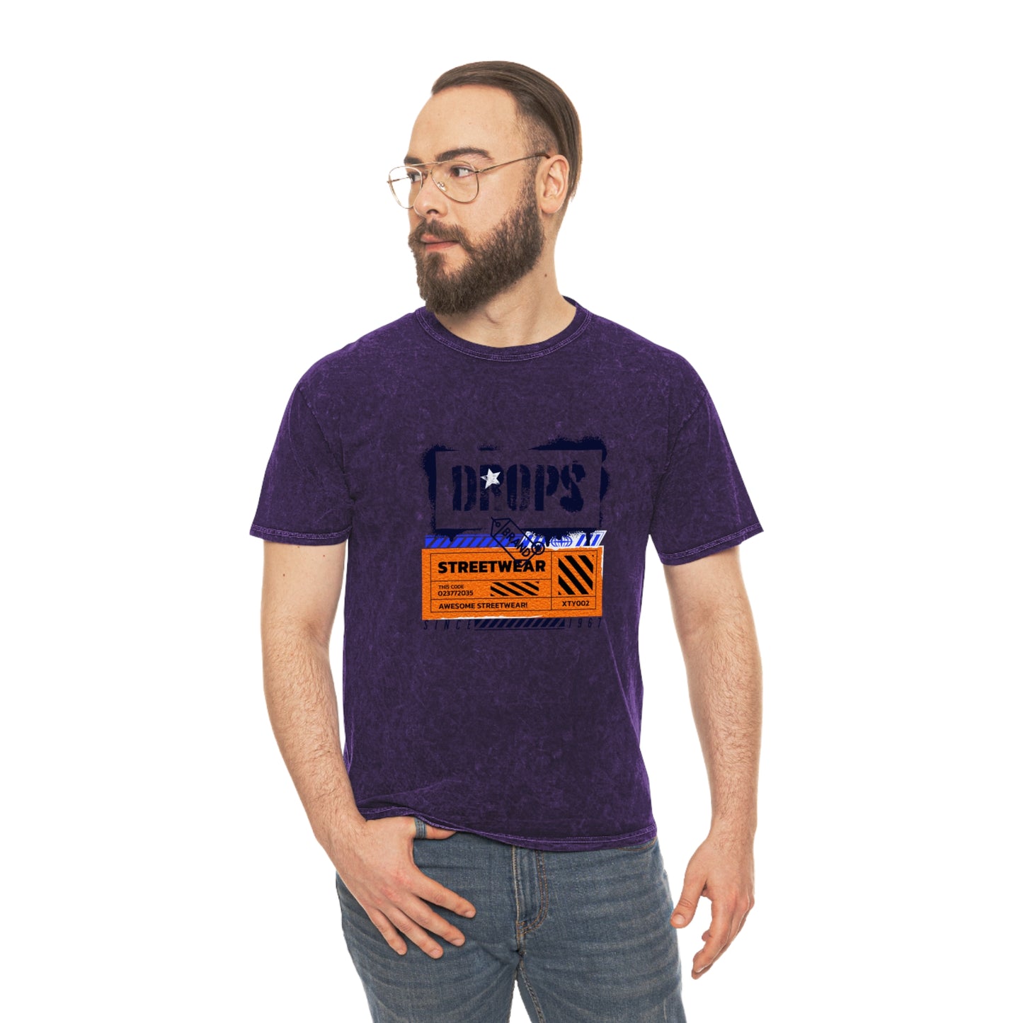 Unisex Mineral Wash T-Shirt_ N3+ Series UMWTS PT2WW001_ Limited Edition Retro Revival Experience by WesternWaves: