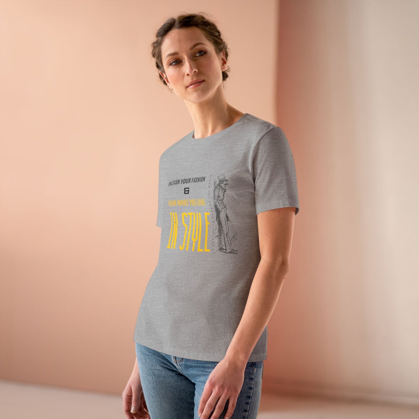 Women's Cotton Tee_ N2 Series WCTEE PT2WW001_ Cozy Comfort Limited Edition By WesternWaves: