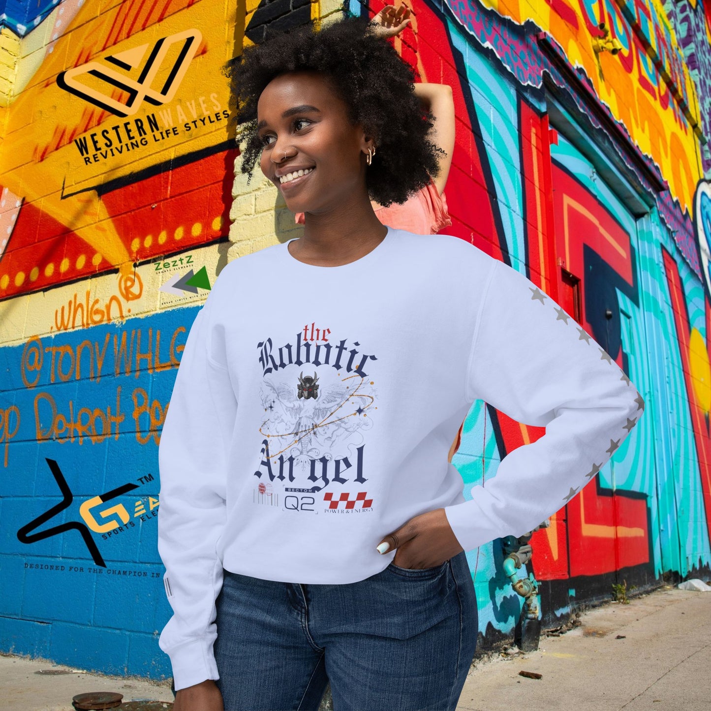 Unisex Lightweight Crewneck Sweatshirt_ N3+ Series ULWCSS PT2WW012_ Limited Edition Unparalleled Quality by WesternWaves:
