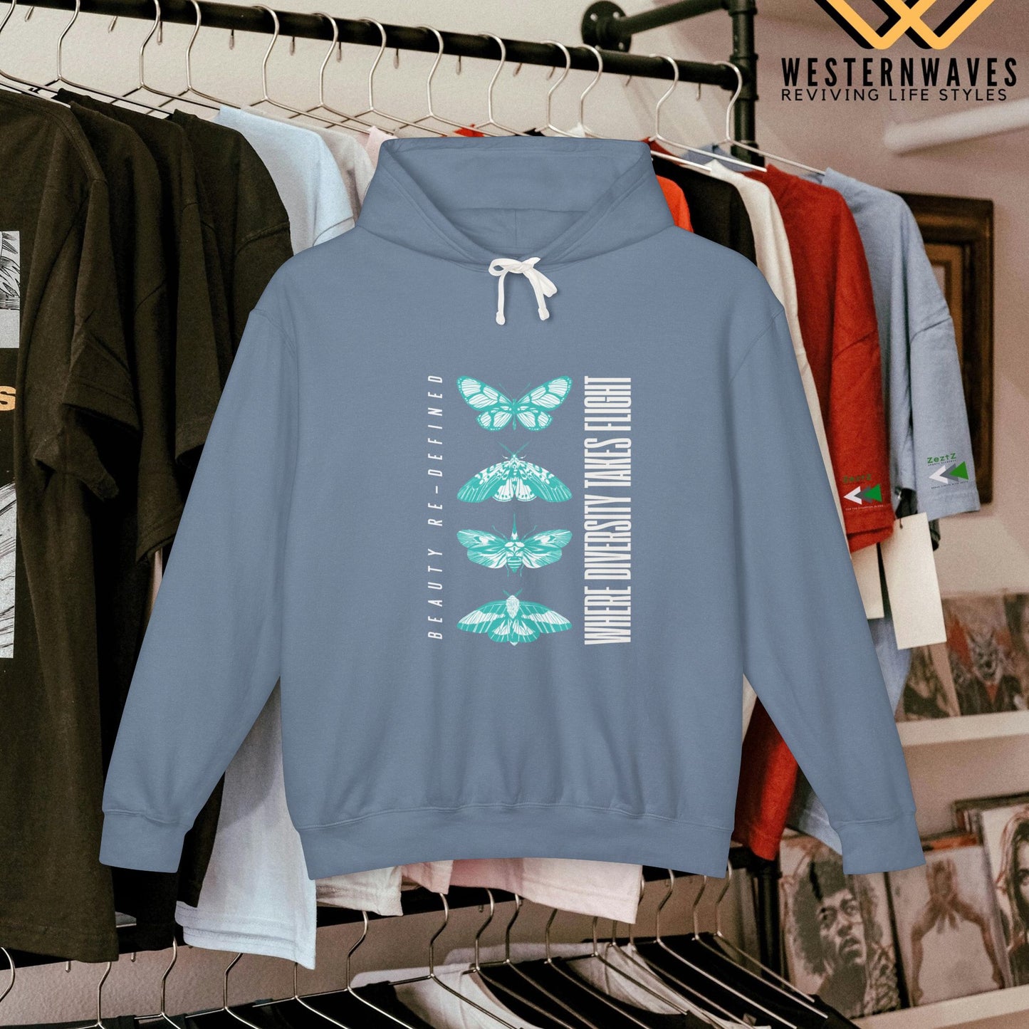 Unisex Lightweight Hooded Sweatshirt – N2+ Series USLWHSS PT2WW011_ Limited Edition Crafted Comfort by WesternWaves: