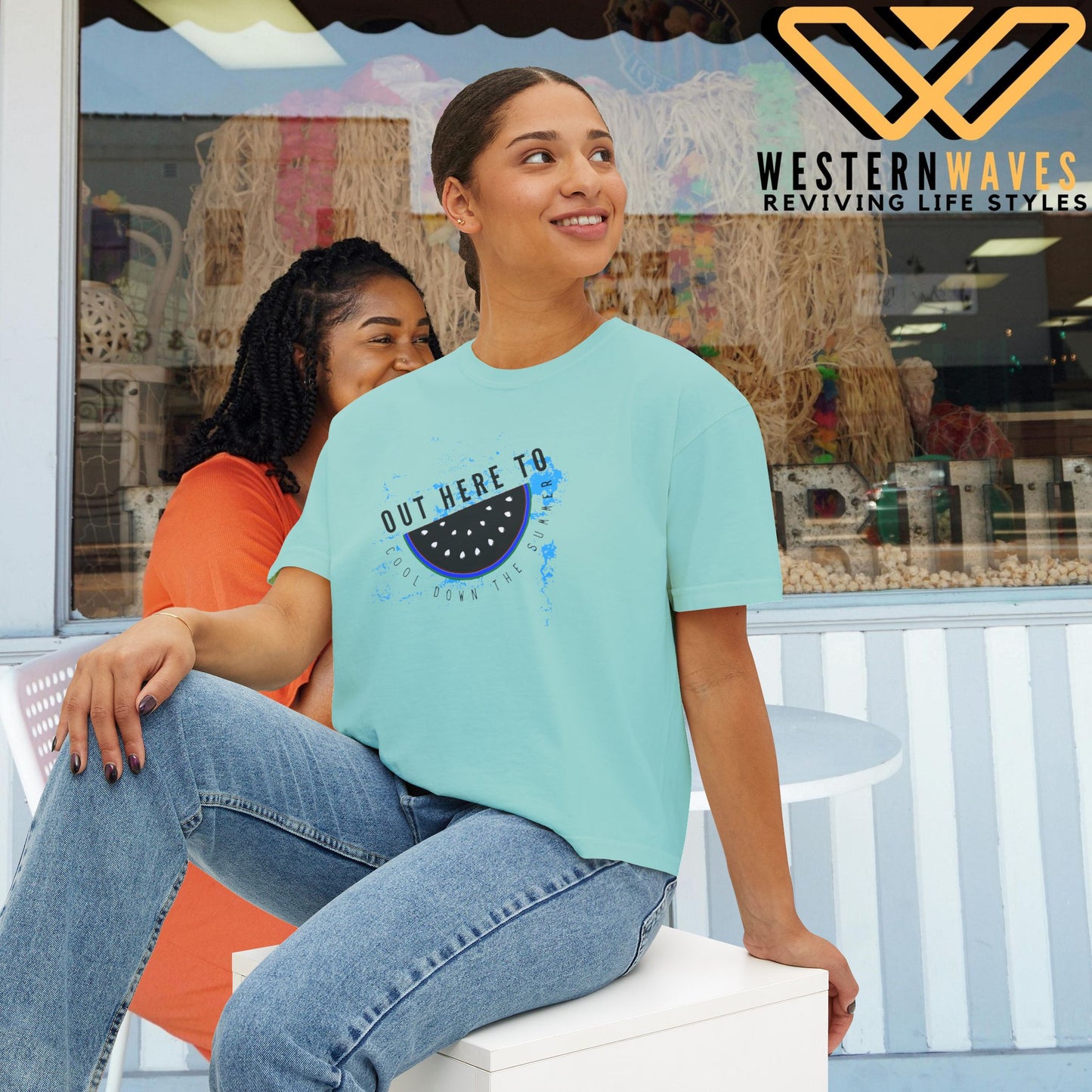 Women's Boxy Tee – N Series WBTEE PT2WW003_ limited edition Ethical Cotton Comfort by WesternWaves: