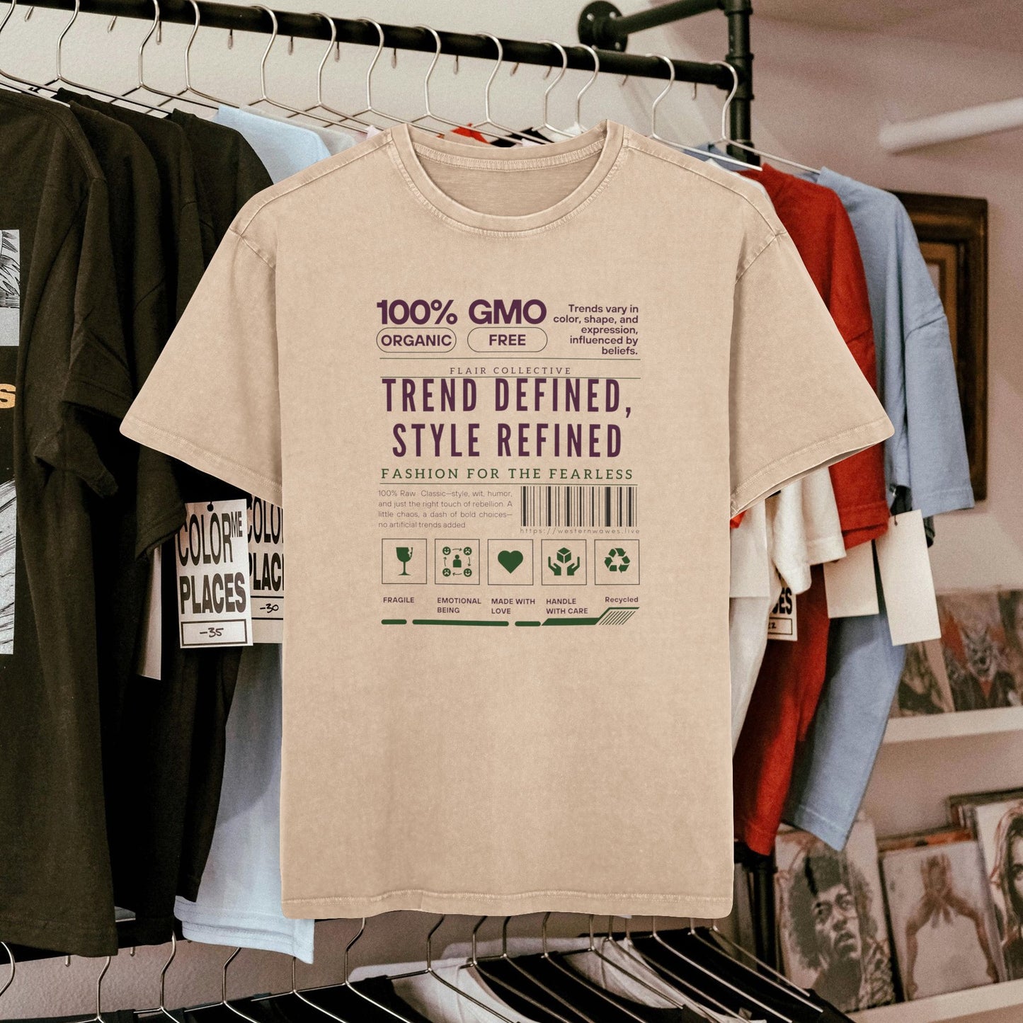 Men's Acid Washed Heavy Oversize Tee_ N3+ Series MAWHOSIZEDTEE PT2WW001_ Limited Edition Irresistible Cool Stuff by WesternWaves: