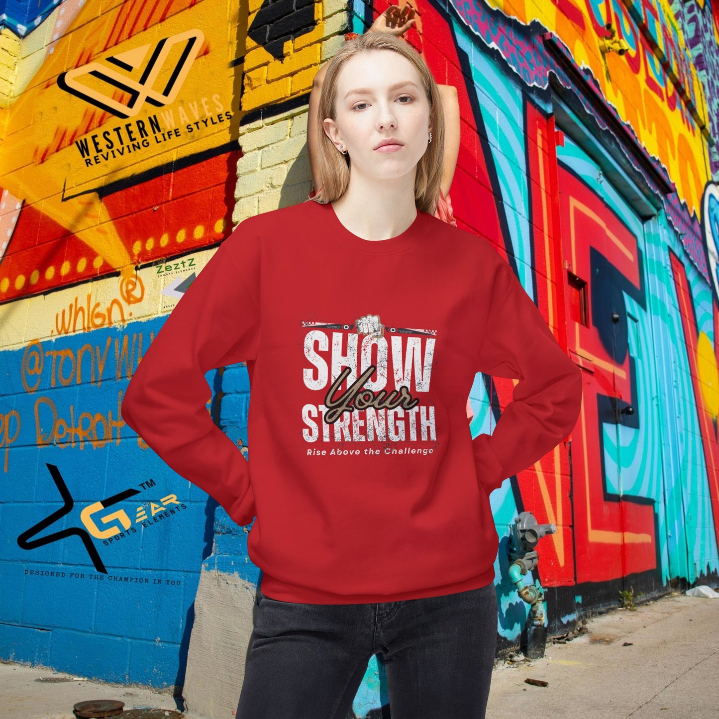 Unisex Midweight Softstyle Fleece Crewneck Sweatshirt_ N2+ Series USMWSSFCNSS PT2WW010_ Limited Edition Stylish Eco-conscious Raw Classic by WesternWaves: