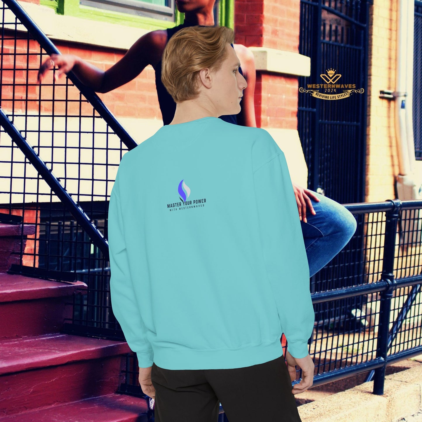 Unisex Garment-Dyed Sweatshirt_ N3+ Series UGDSS PT2WW002_ Limited Edition by WesternWaves_