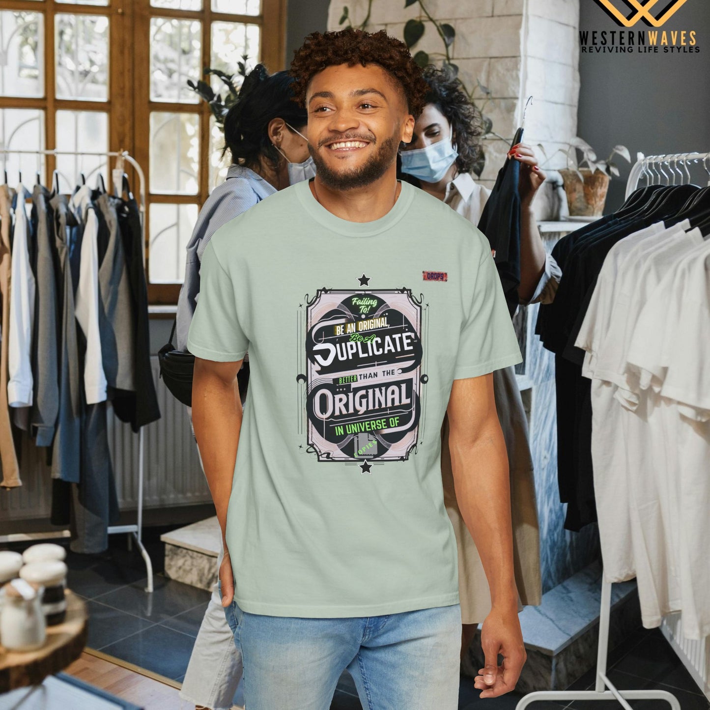 unisex garment-dyed t-shirt_ 09 July 2025_ Limited Edition Everyday Casual Wear by WesternWaves: