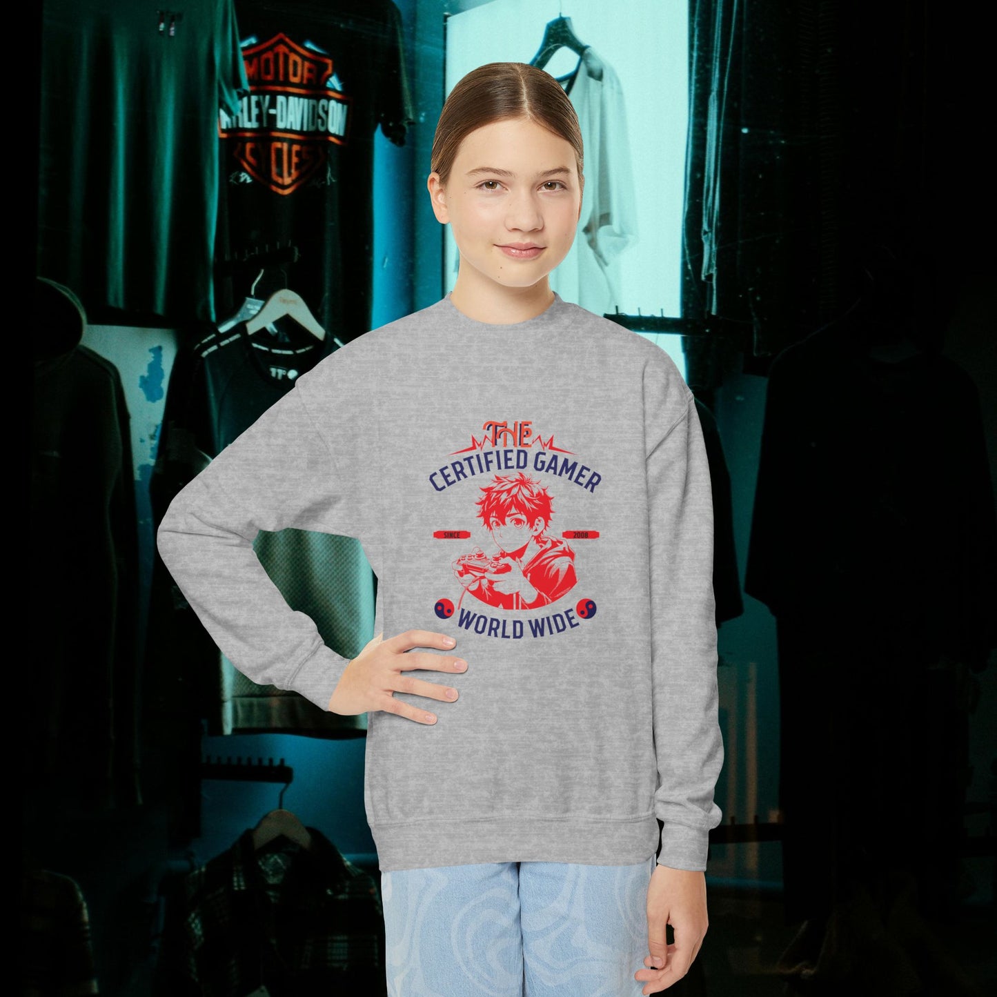 Youth Crewneck Sweatshirt_ N2+ Series YCNSS PT2WW004_ Limited Edition Perfect Companion for the School, Sports & Casual hangouts by WesternWaves: