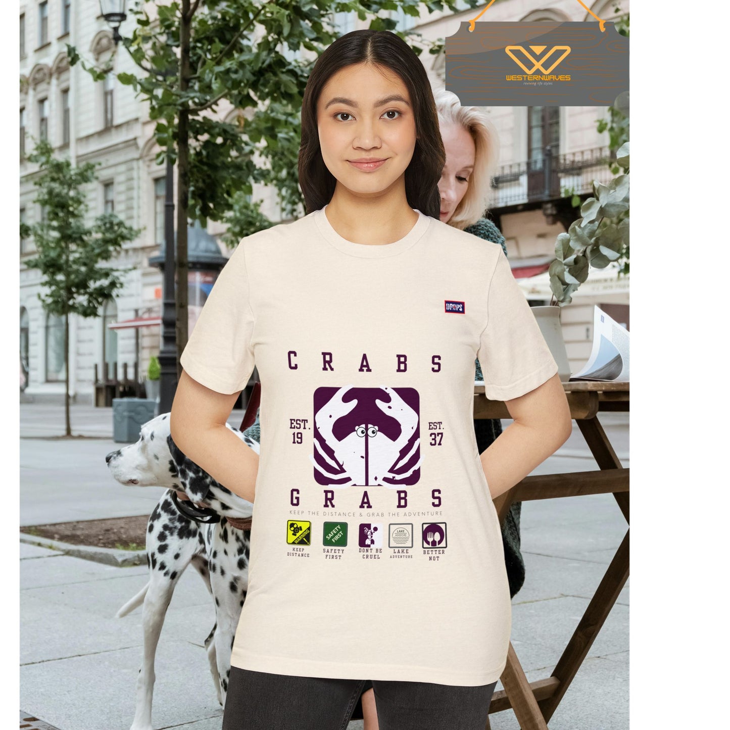 Eco-Friendly Crab Graphic Tee, Sustainable Fashion T-Shirt, Unisex Nature Lover Gift, Beach Vibes Apparel, Boho T-Shirt_ 22 May 2025_ 001