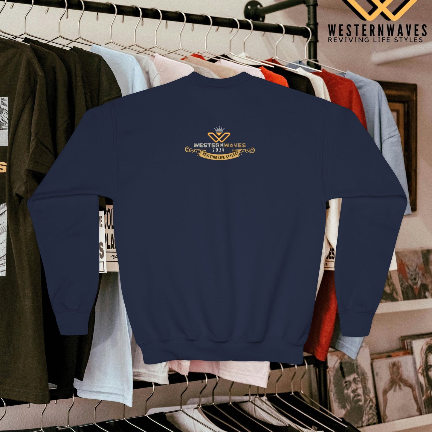 Youth Crewneck Sweatshirt_ N3+ Series YCNSS PT2WW001_ Limited Edition Perfect Companion for the School, Sports & Casual hangouts by WesternWaves: