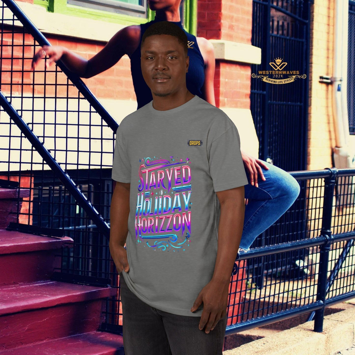 Unisex Sueded T-shirt_ 28 June 2025_ Limited Edition Summer Festivities, by WesternWaves: