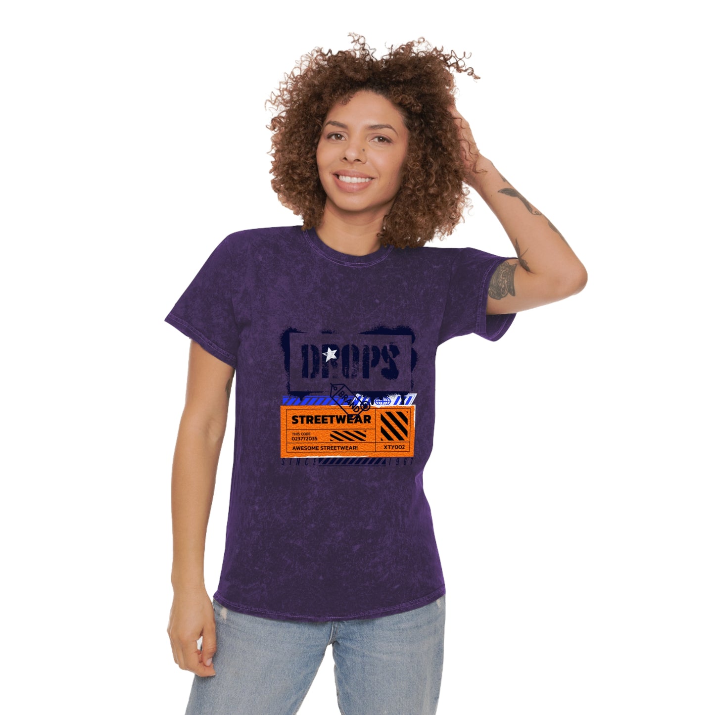 Unisex Mineral Wash T-Shirt_ N3+ Series UMWTS PT2WW001_ Limited Edition Retro Revival Experience by WesternWaves:
