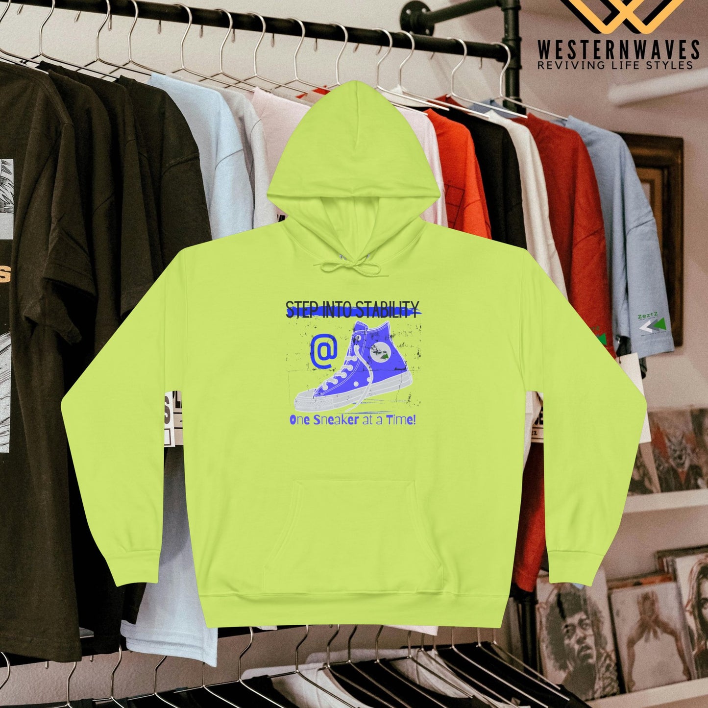 Unisex EcoSmart® Pullover Hoodie Sweatshirt_ N2+ Series USESPOHSS PT2WW001_ LImited Edition Quality Garment by WesternWaves: