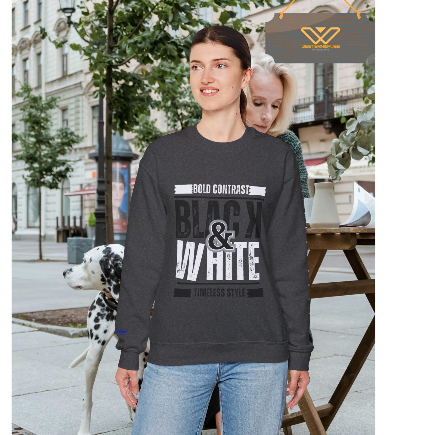 Unisex Heavy Blend™ Crewneck Sweatshirt_ N+ Series UHBCSS PT2WW028_ Limited Edition by WesternWaves: