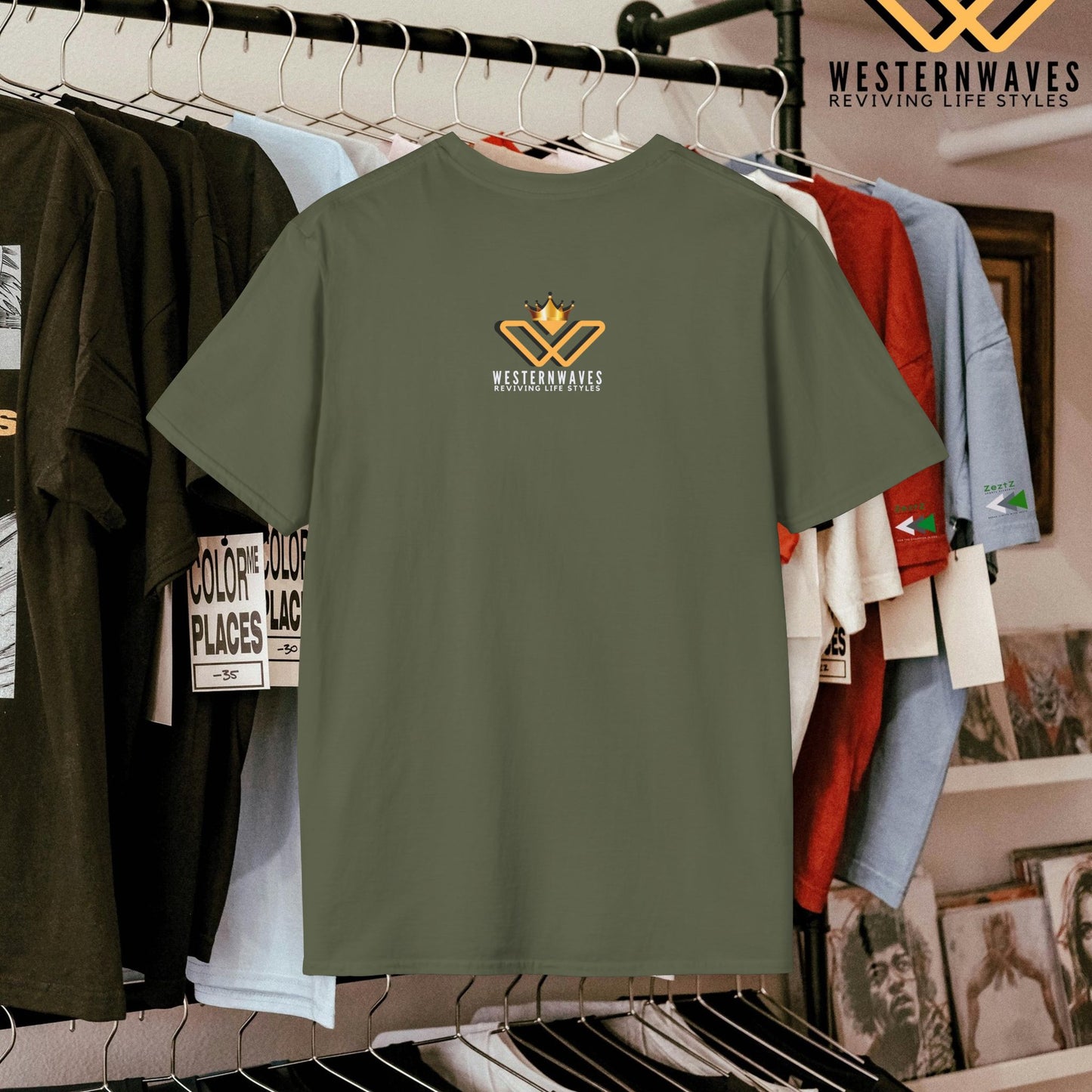 Unisex Softstyle T-Shirt_ N3+ Series USSTS FT2WW004_ Redefine Relaxation Limited Edition by WesternWaves: