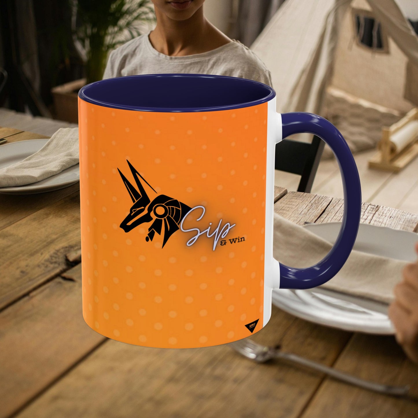 Accent Coffee Mug 11, 15oz_ N2+ Series ACM11OZ PT2WW005_ Vibrant Limited Edition Design by WesternWawes: