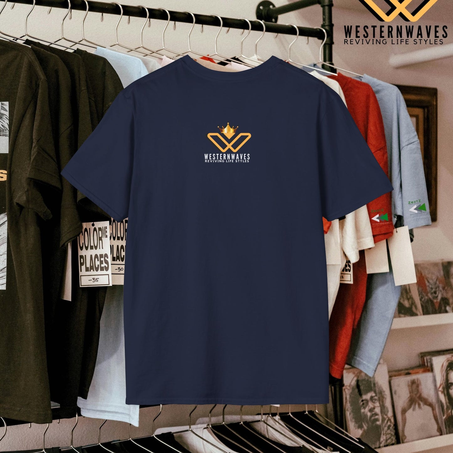 Unisex Softstyle T-Shirt_ N3+ Series USSTS FT2WW004_ Redefine Relaxation Limited Edition by WesternWaves: