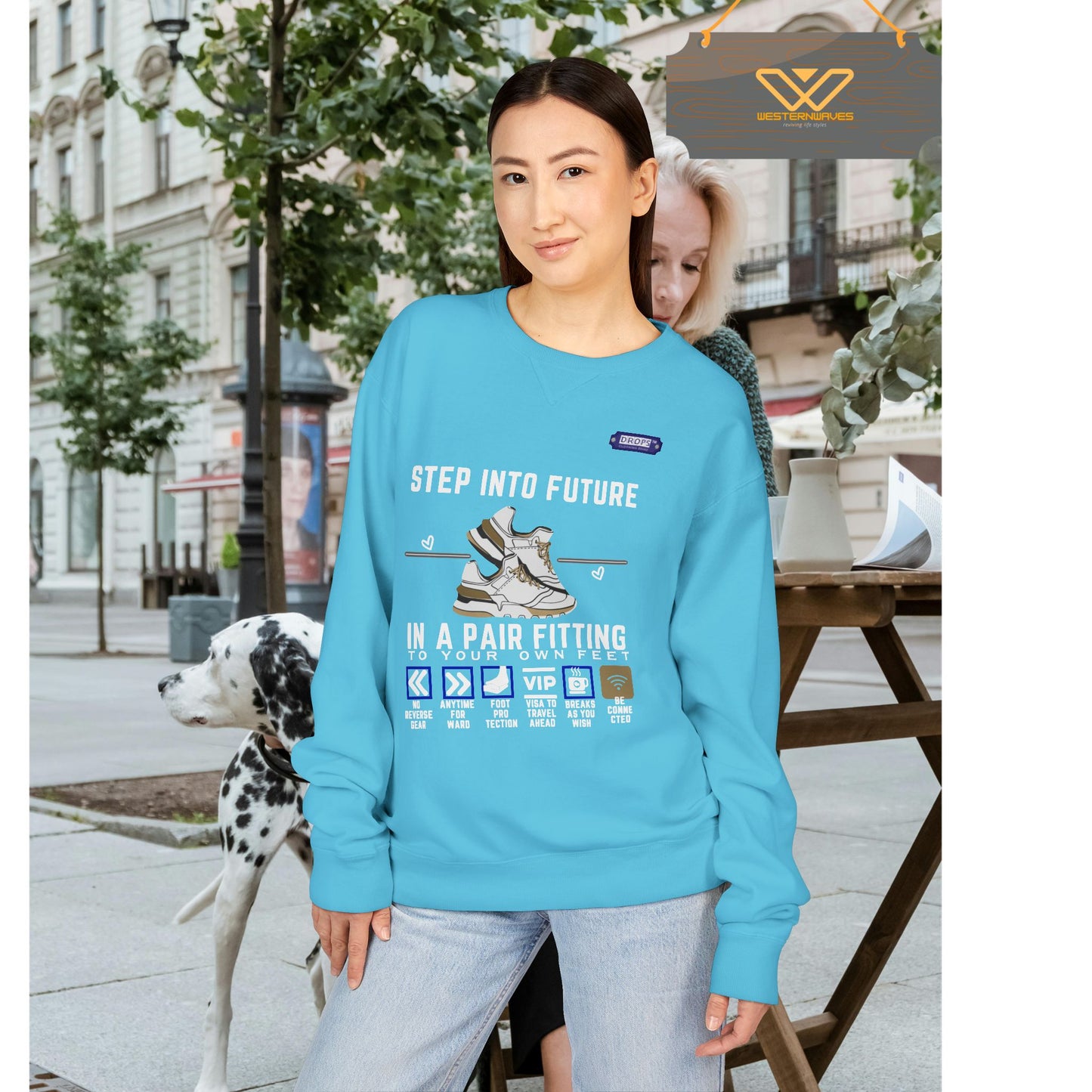Unisex ComfortWash® Garment Dyed Crewneck Sweatshirt_ N7* Series USCGDCNSS PT2WW001_ Limited Edition Comfort & Retro Flair by WesternWaves:
