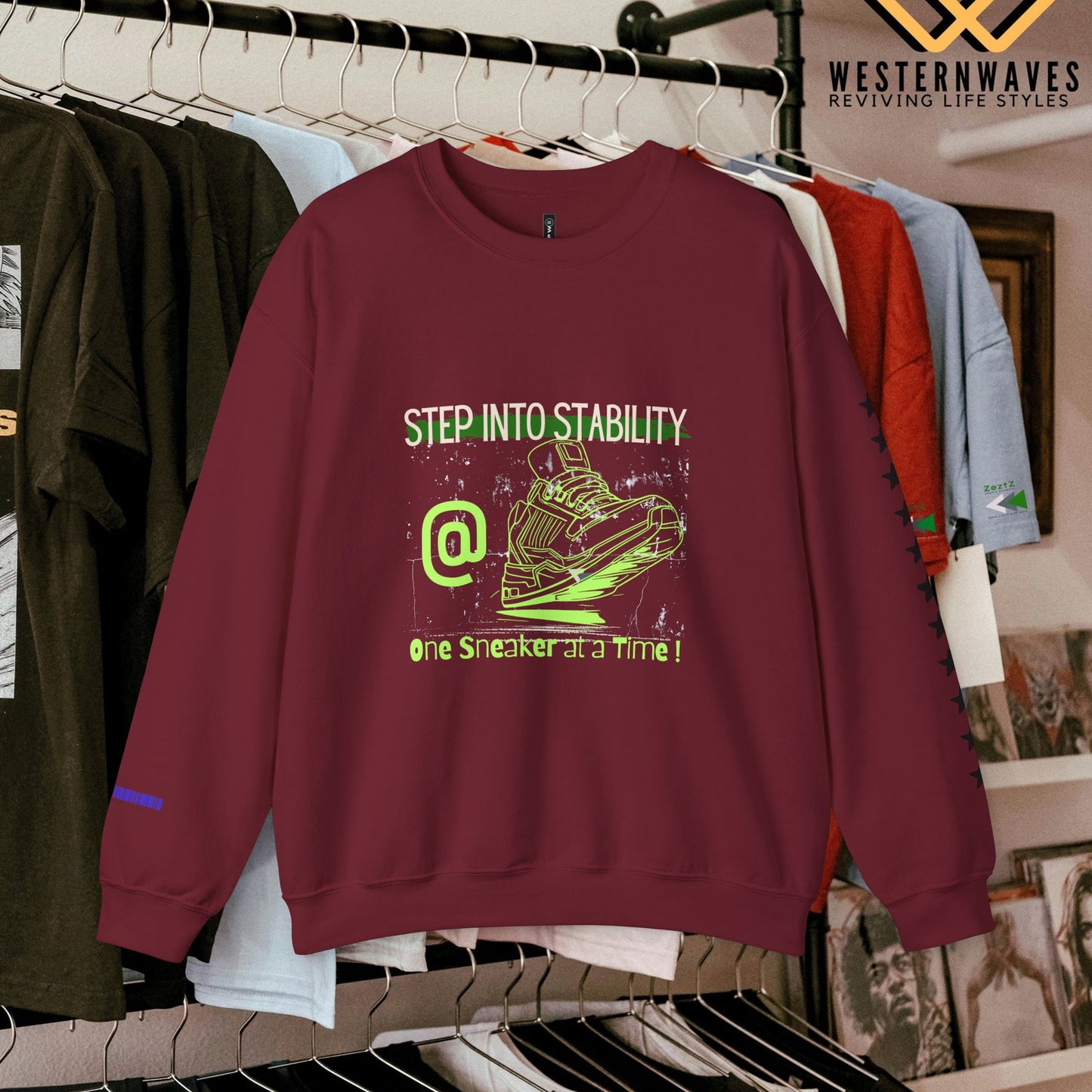Unisex Heavy Blend™ Crewneck Sweatshirt_ N3+ Series UHBCSS PT2WW032_ Limited Edition Pure Luxury By WesternWaves: