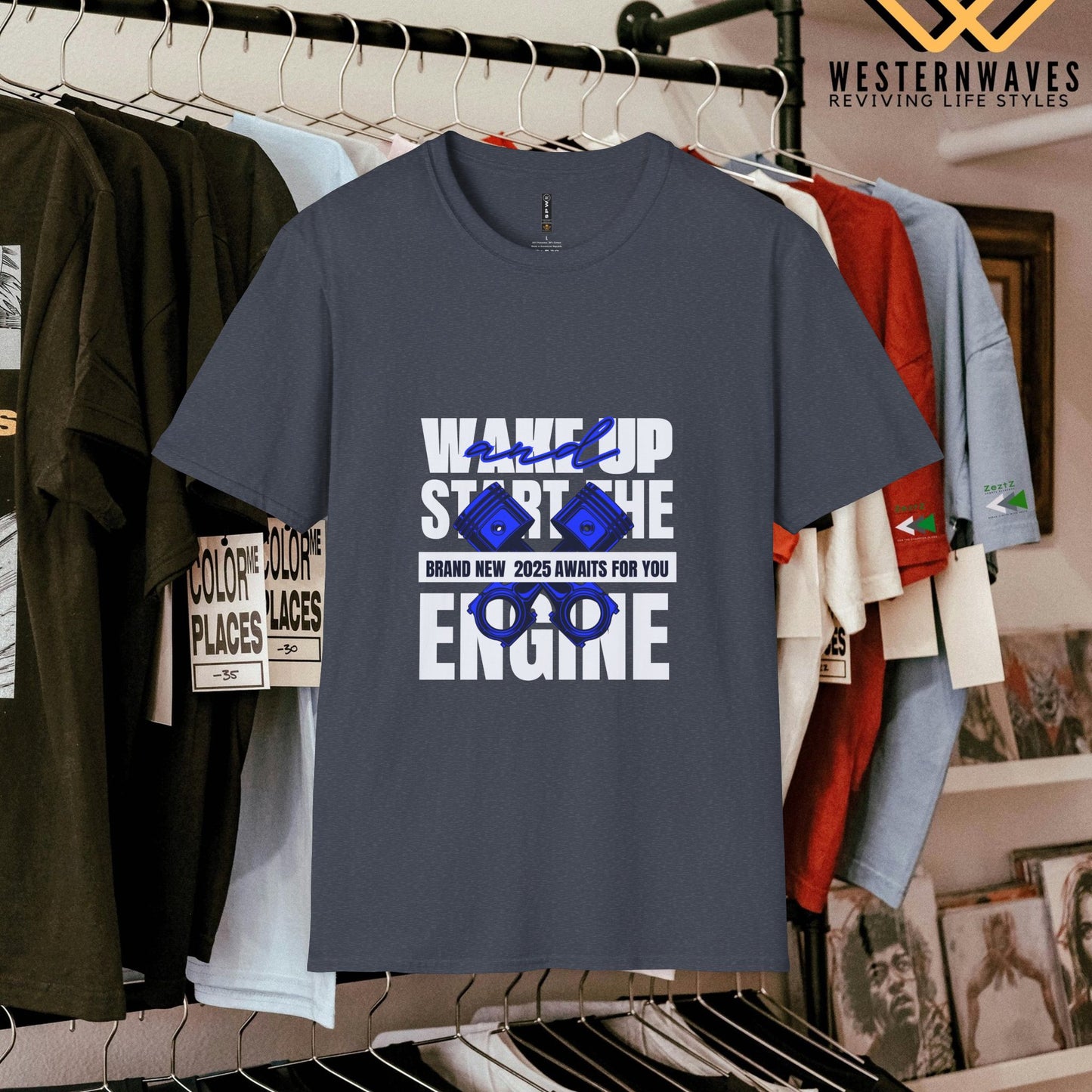 Unisex Softstyle T-Shirt_ N3+ Series USSTS FT2WW004_ Redefine Relaxation Limited Edition by WesternWaves: