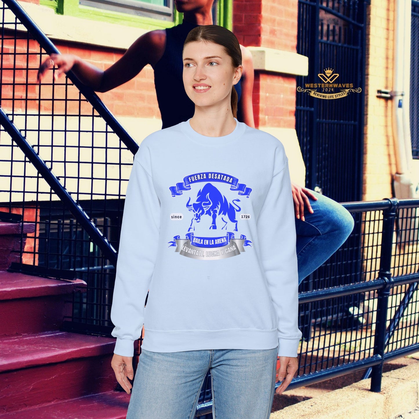 Unisex Heavy Blend™ Crewneck Sweatshirt_ N3+ Series UHBCSS PT2WW038_ Limited Edition Pure Luxury By WesternWaves: