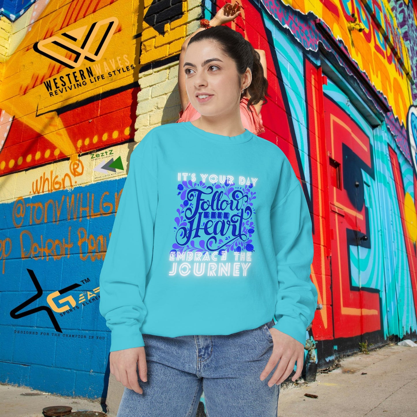 Unisex Garment-Dyed Sweatshirt_ N3+ Series UGDSS PT2WW002_ Limited Edition by WesternWaves_