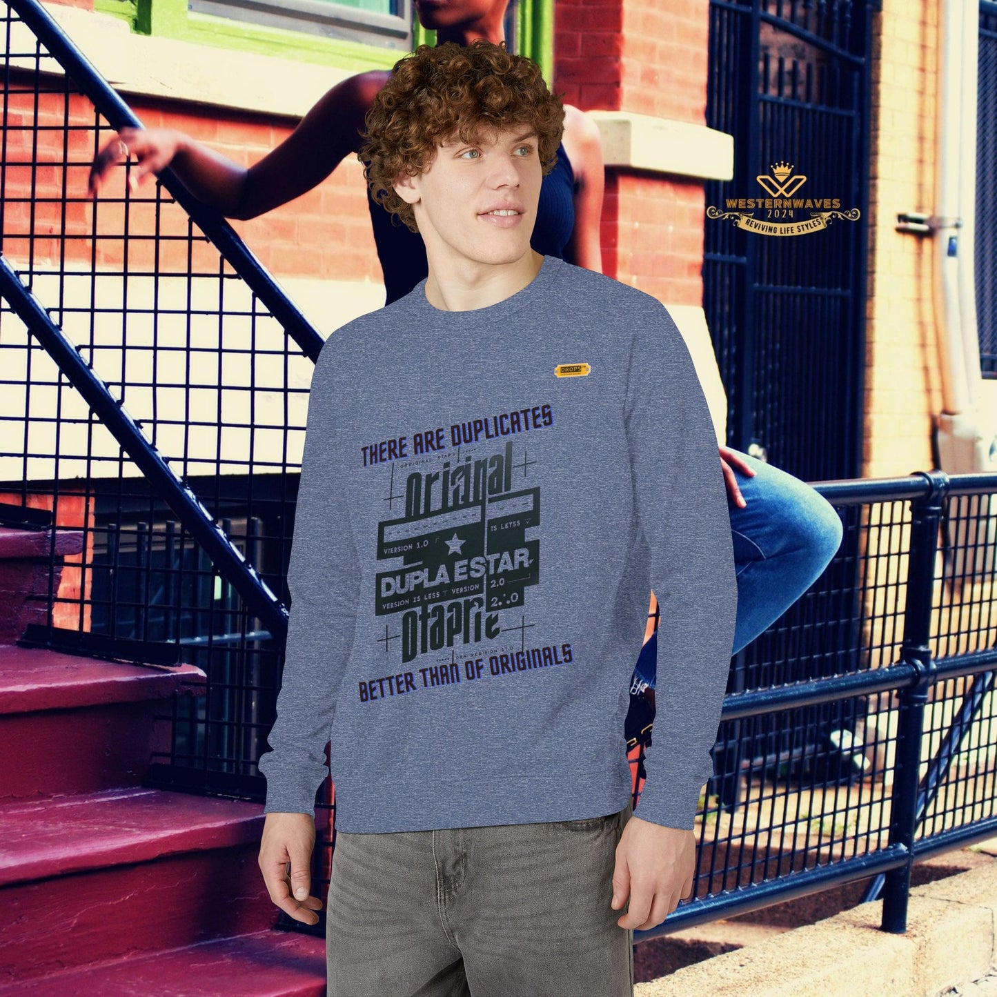 Unisex French Terry Raglan Crewneck Sweatshirt_ 25 June 2025_ Limited Edition Casual Streetwear by WesternWaves: