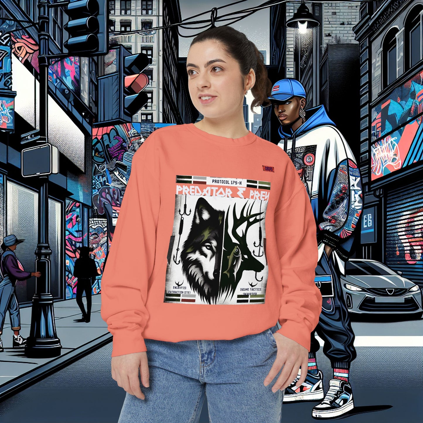Predator & Prey Sweatshirt_ 03 Sep 2025_ Cozy Unisex Pullover, Nature Lover Apparel, Gifts for Wildlife Enthusiasts, Fall Fashion Layer