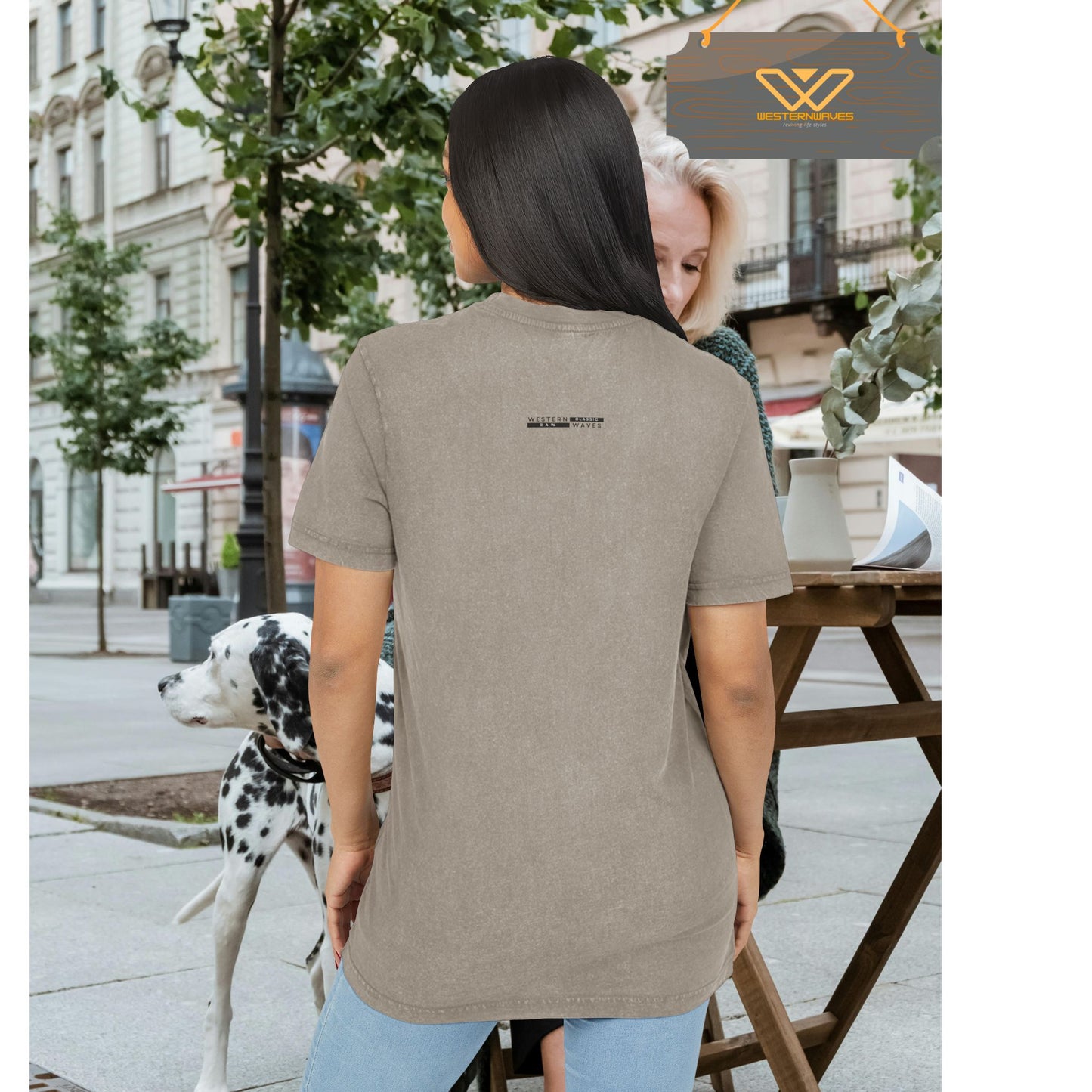 Unisex Vintage Acid Washed Freedom Tee – N6+ Series VAWFTEE PT2WW001_ Limited Edition by WesternWaves_