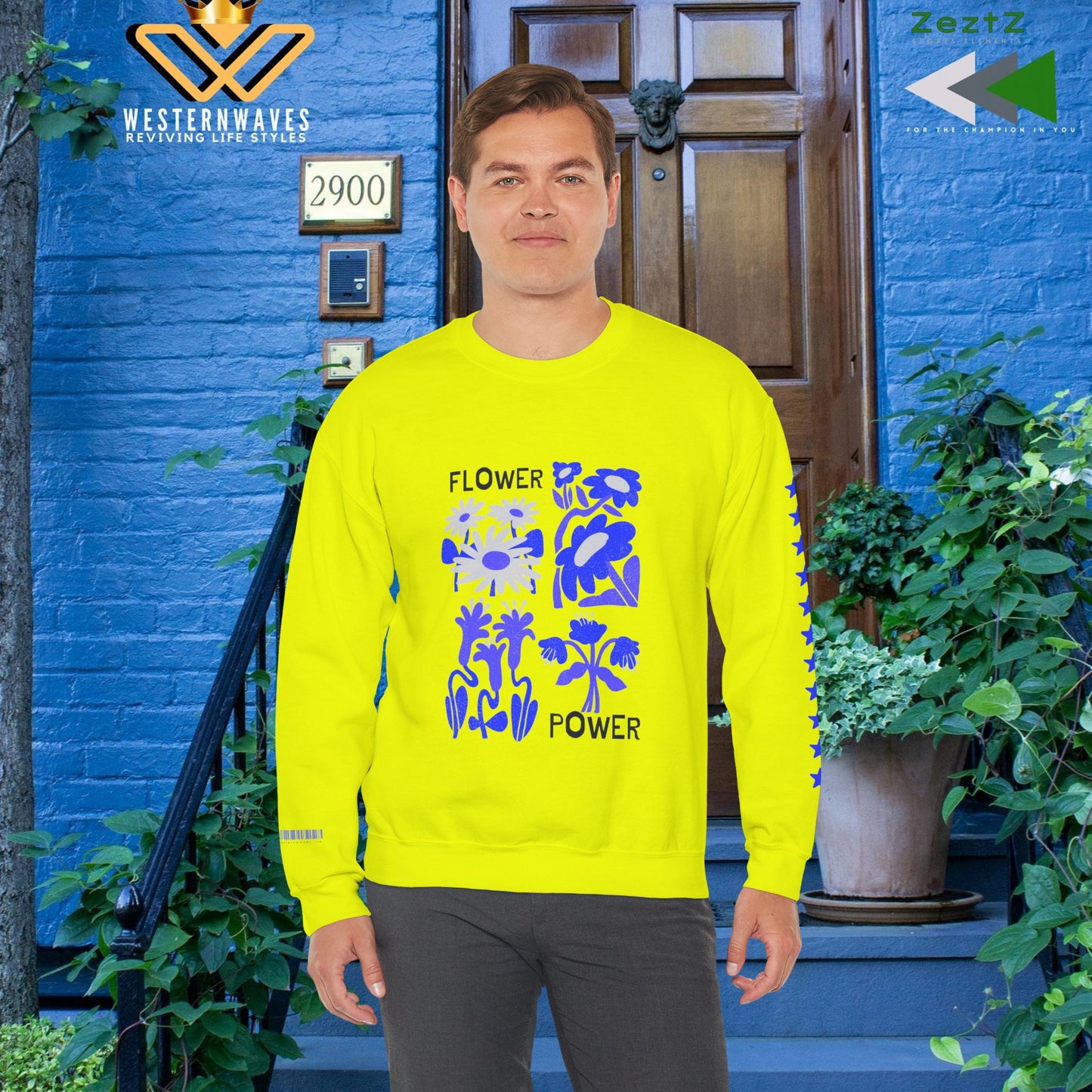 Unisex Heavy Blend™ Crewneck Sweatshirt_ N3+ Series UHBCSS PT2WW030_ Limited Edition Pure Luxury By WesternWaves: