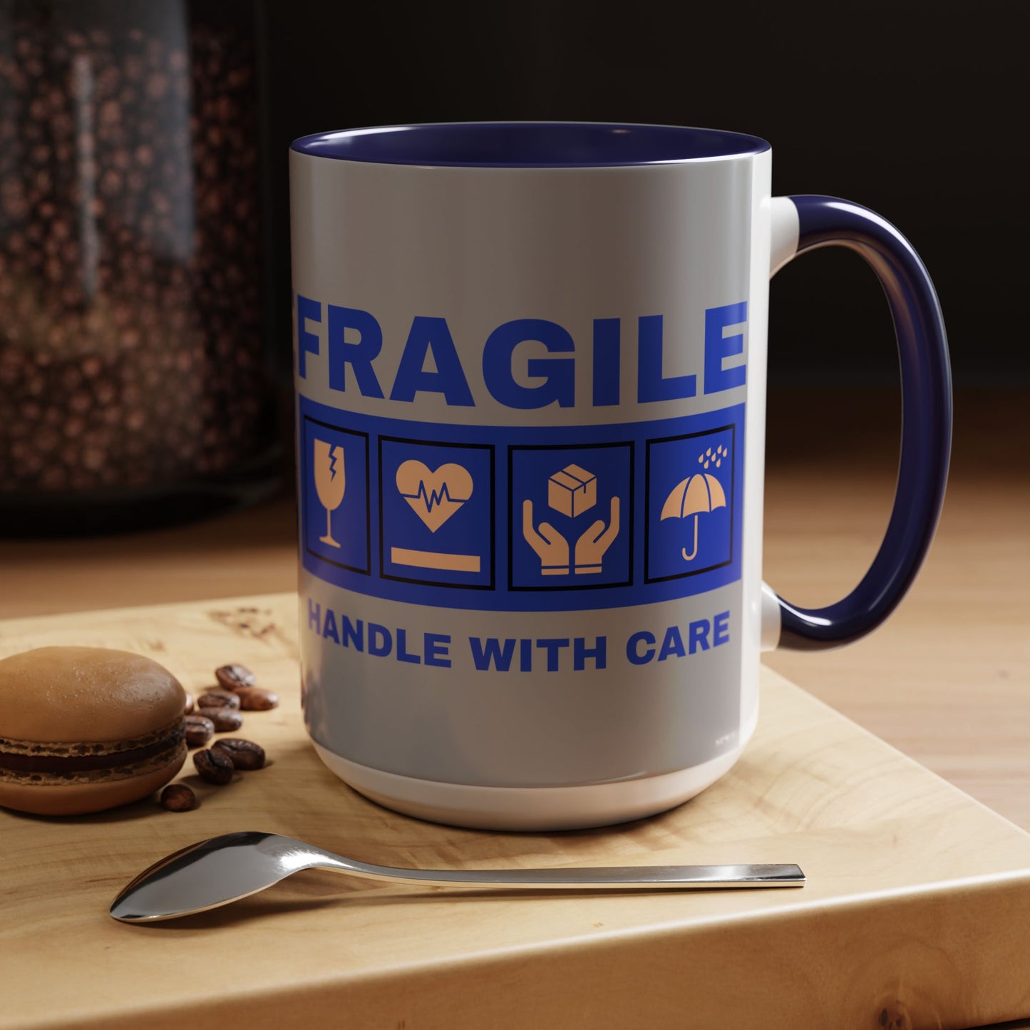Accent Coffee Mug 11, 15oz_ N2+ Series ACM11OZ PT2WW006_ Vibrant Limited Edition Design by WesternWawes: