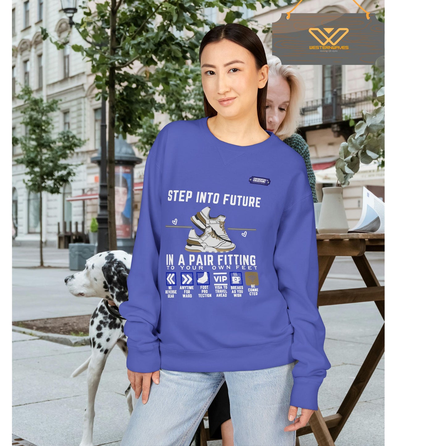 Unisex ComfortWash® Garment Dyed Crewneck Sweatshirt_ N7* Series USCGDCNSS PT2WW001_ Limited Edition Comfort & Retro Flair by WesternWaves: