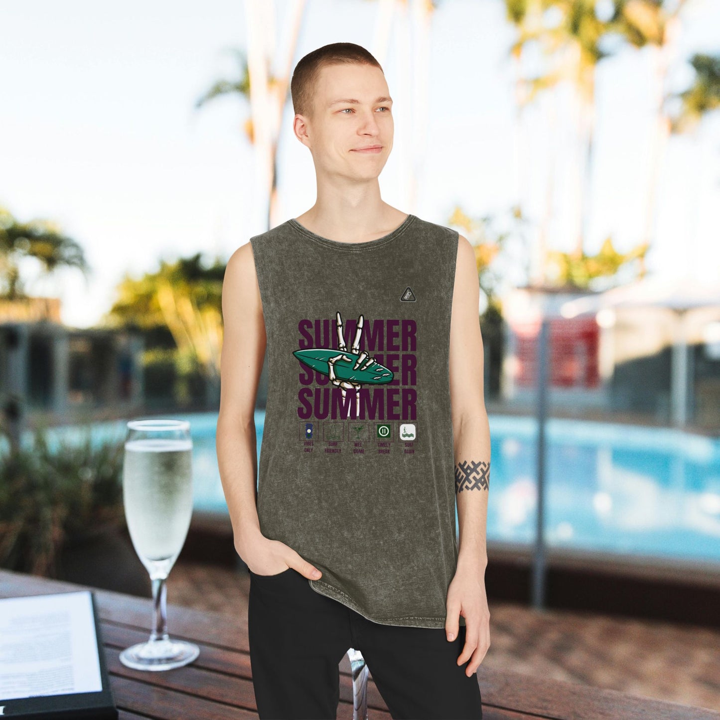 Unisex Stonewash Tank Top_ Series N8+ USSWTTOP PT2WW001_ Limited Edition Summer Essential by WesternWaves_