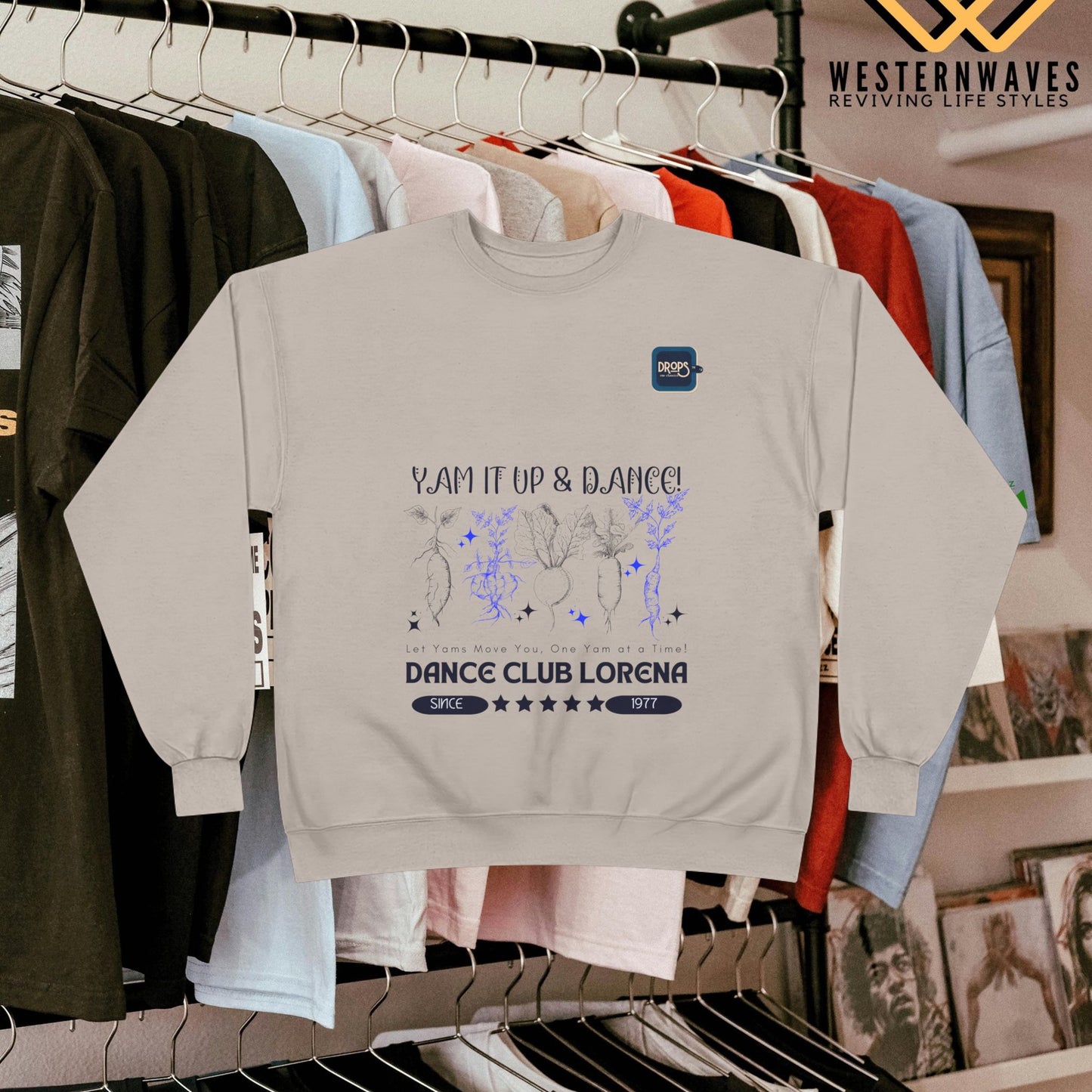 Unisex EcoSmart® Crewneck Sweatshirt_ N3 Series USESCNSS PT2WW001_ Limited Edition Perfect Blend of Comfort, Style, & Sustainability by WesternWaves: