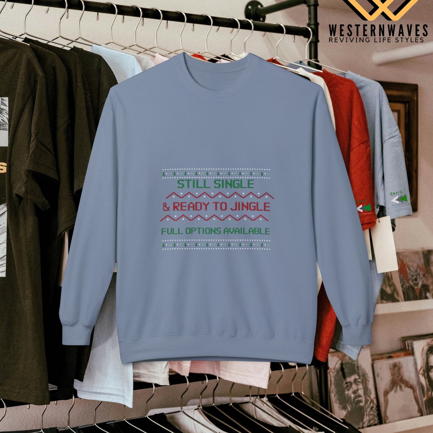 Softstyle Fleece Sweatshirt - N3+ Series SSFSS PT2WW001_ Limited Edition Cozy, Eco-Friendly, Unisex product by WesternWaves: